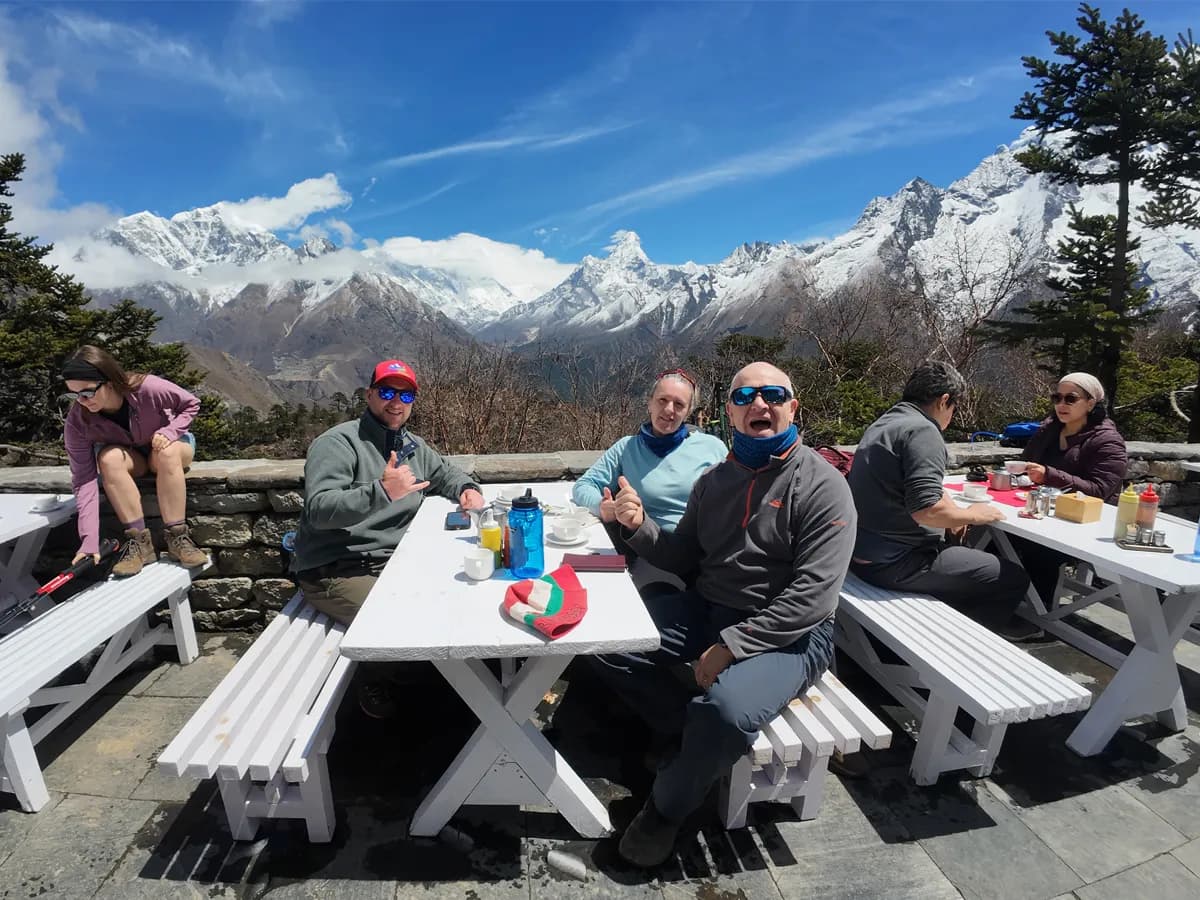 Breakfast at hotel everest view