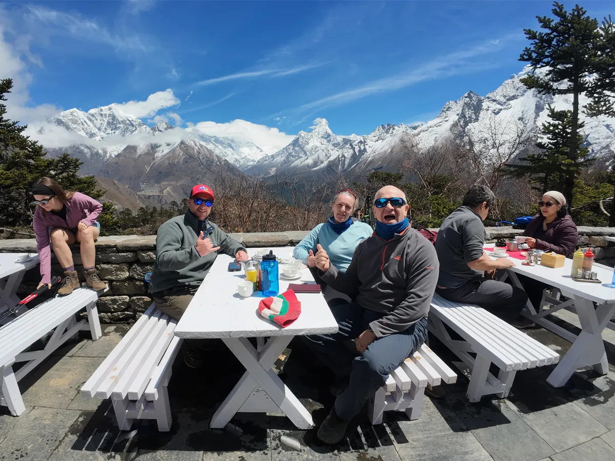 Breakfast at hotel everest view
