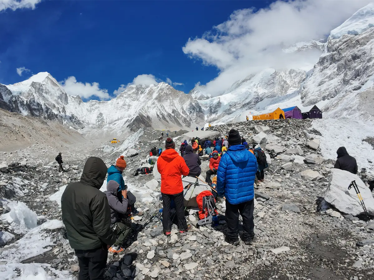 Crowd at Base Camp