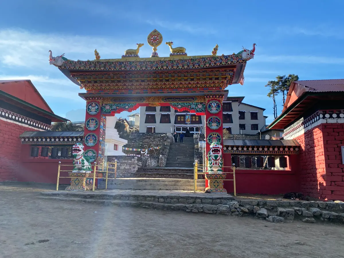 tengboche monastery gate