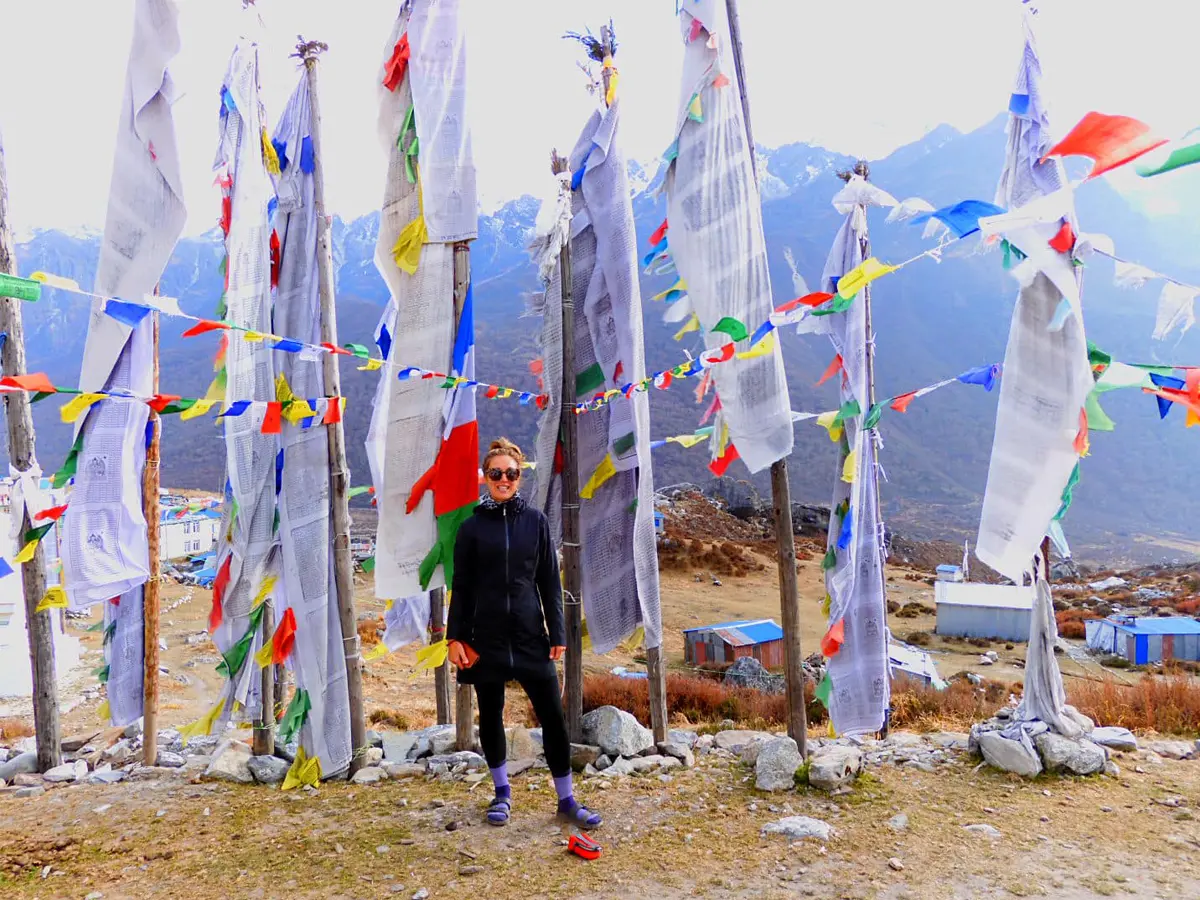 Happy client at kyanjin gompa