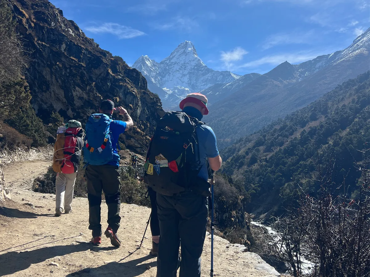 group on the trail