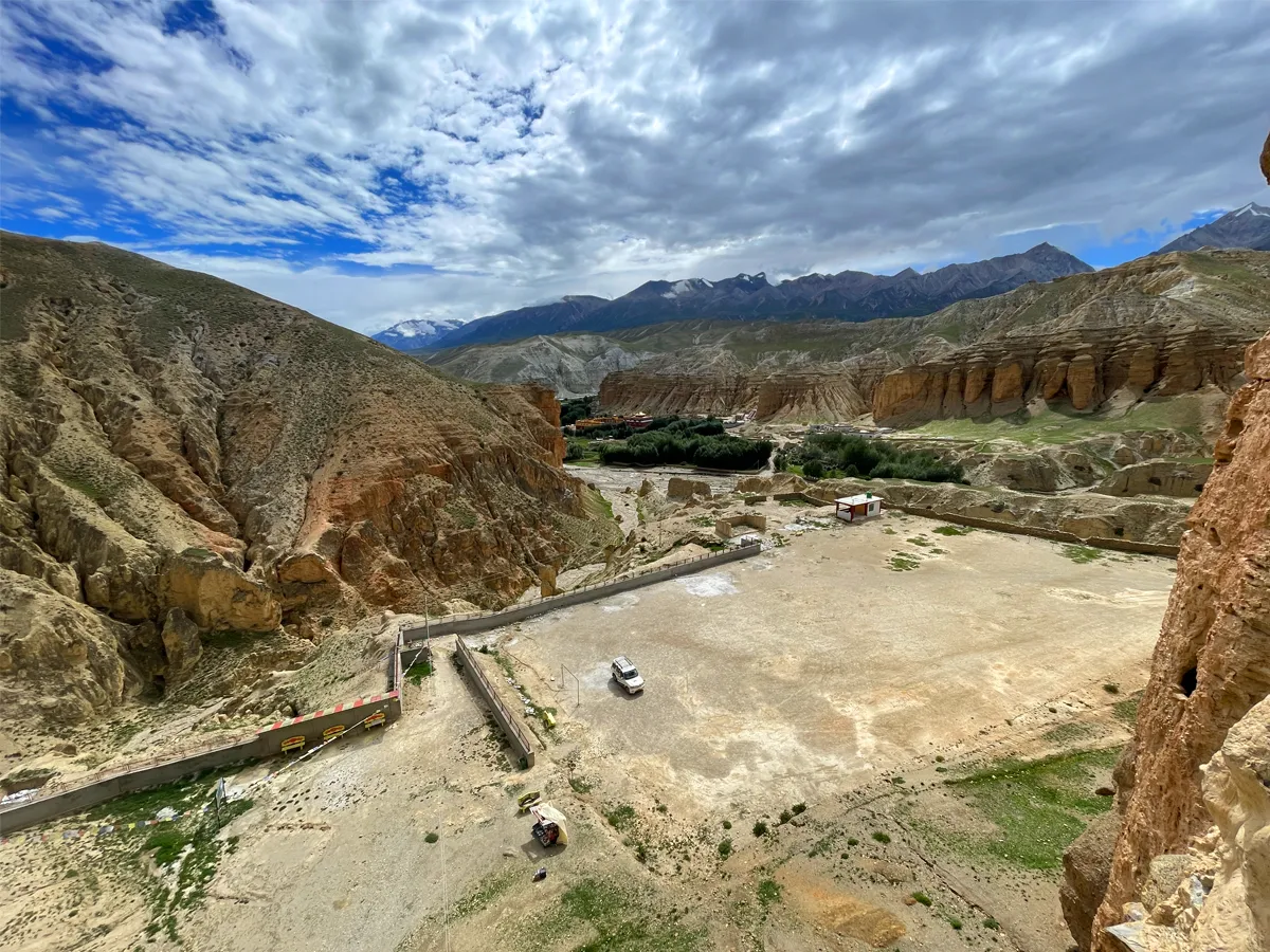 view from sky cave mustang