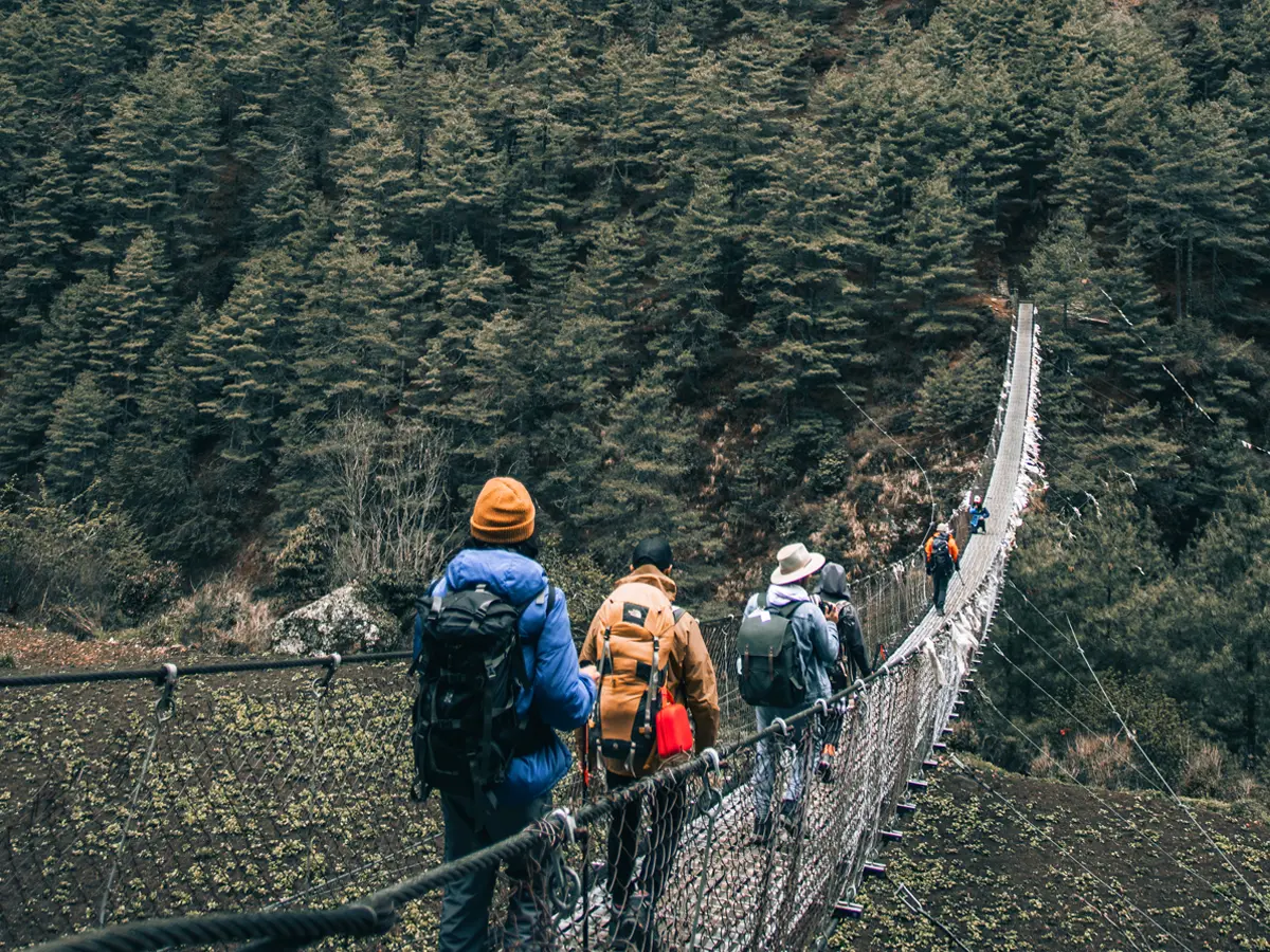 suspension bridge in everest